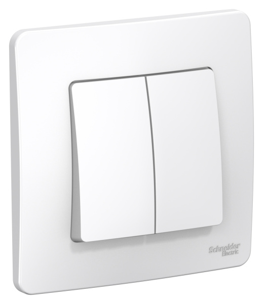 Купить Systeme Electric Blanca внутр Бел Выключатель 2-клавишный, 10А, 250B