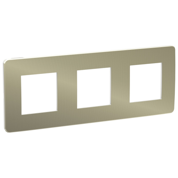 SE Unica Studio Бронза/Белая Рамка 3-ная NU280650