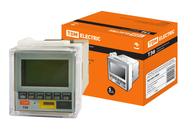 TDM Таймер электронный ТЭ8-1мин/7дн-8on/off-16А-8Ц/Щ SQ1503-0004