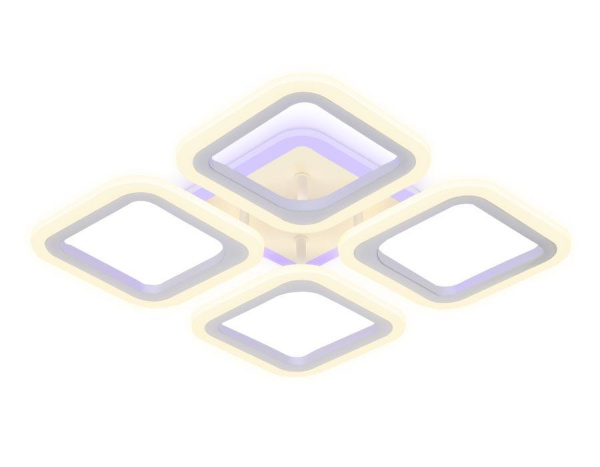 Купить Ambrella Светильник потолочный светодиодный с пультом FA441/4 WH белый 72W 520*520*80 (ПДУ РАДИО 2.4G)