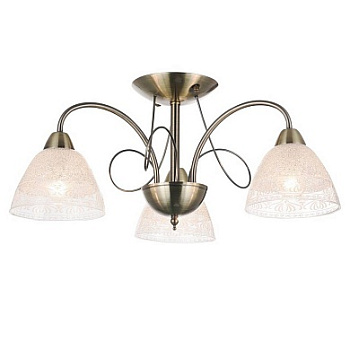 VELANTE 352-507-03 Люстра потолочная Бронза/Прозрачный с рисунком E14 3*60W