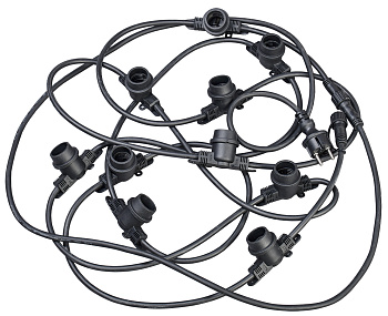 IEK Белт-лайт 10м 20 IP65 черный 2м 230В тр.