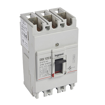 Legrand DRX 125 ТМ Автоматический выключатель 3П 40А 25кА с настраиваемыми уставками 667354