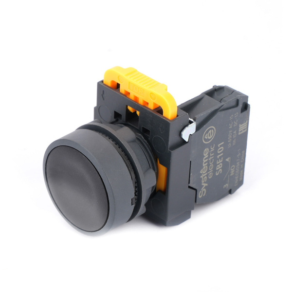 Systeme Electric Кнопка SB5 в сборе модульная 22мм черная с возвратом пластик 1НО