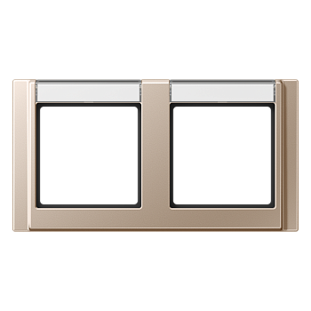 JUNG Рамка 2-кратная с полем для надписи шампань A5820NACH