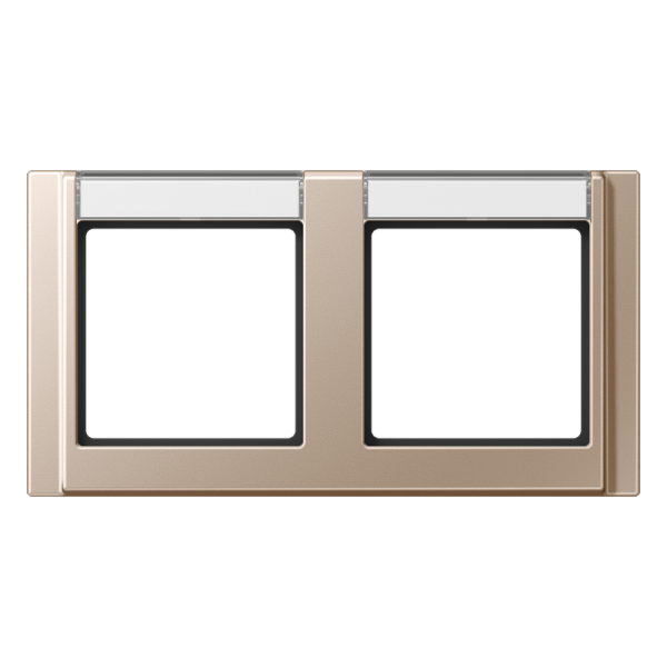 JUNG Рамка 2-кратная с полем для надписи шампань A5820NACH