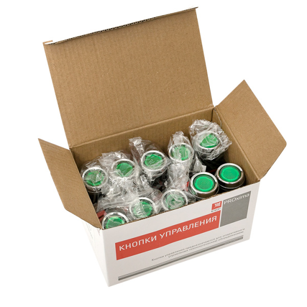 Купить EKF PROxima Кнопка ABLFS-22 с подсветкой зеленый NO+NC 230В