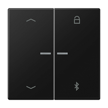 JUNG LS 990 Черный матовый Таймер универсальный Bluetooth с символами "стрелки" LS1751PBTSWM