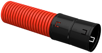 IEK ELASTA Труба гофрированная двустенная ПНД d=90мм красная (100м)