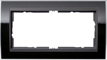 Gira Event Clear Черный/Антрацит Рамка 2-ая без перегородки 1002738