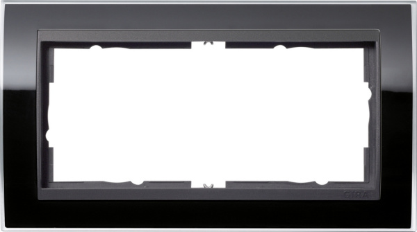 Gira Event Clear Черный/Антрацит Рамка 2-ая без перегородки 1002738