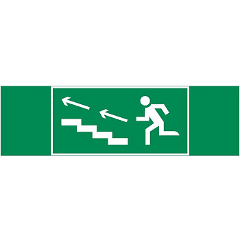 Varton пиктограмма "ПО ЛЕСТНИЦЕ ВВЕРХ ВЛЕВО" 310х90мм для аварийно-эвакуационного светильника Basic IP65 V5-EM02-60.002.040