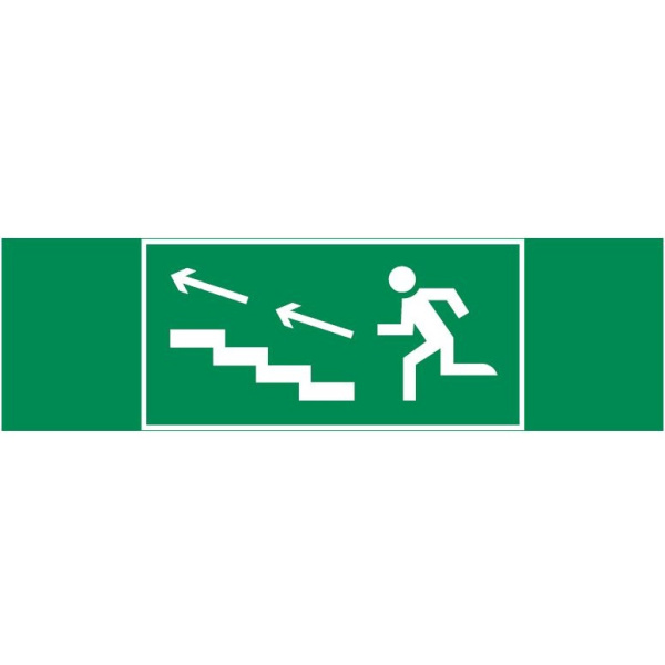 Varton пиктограмма "ПО ЛЕСТНИЦЕ ВВЕРХ ВЛЕВО" 310х90мм для аварийно-эвакуационного светильника Basic IP65 V5-EM02-60.002.040