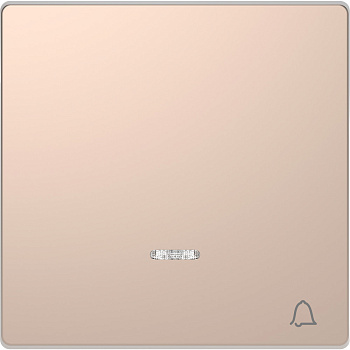 SE Merten D-Life Шампань Клавиша с линзой для LED модуля, символ «звонок» MTN3325-6051