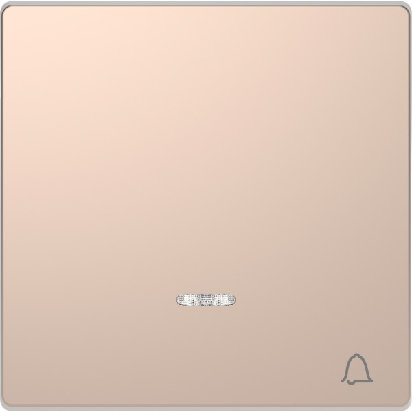 SE Merten D-Life Шампань Клавиша с линзой для LED модуля, символ «звонок» MTN3325-6051