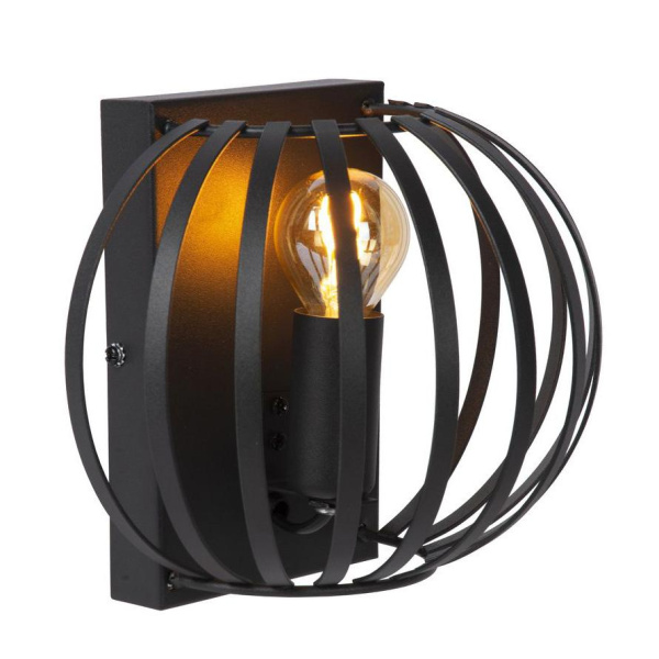 Купить Lucide MANUELA Светильник настенный 1xE14 Black 78274/01/30
