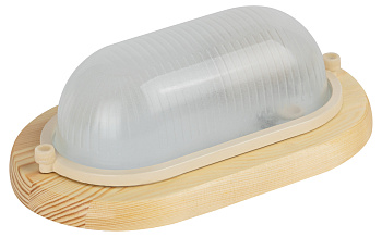 ЭРА НБО 04-60-011 Светильник Кантри дерево/стекло IP54 E27 max 60Вт 232х140 овальный орех