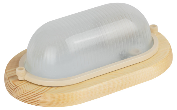 ЭРА НБО 04-60-011 Светильник Кантри дерево/стекло IP54 E27 max 60Вт 232х140 овальный орех