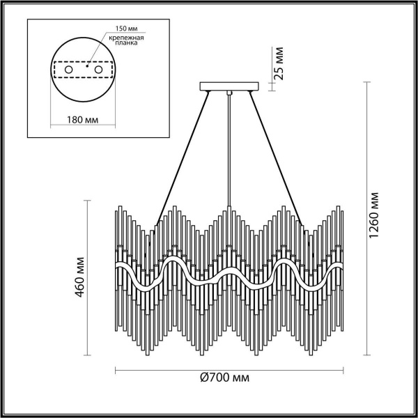 Купить Odeon Light 4983/12 HALL ODL22 379 бронзовый/стекло Люстра E14 12*40W SAVIKIA