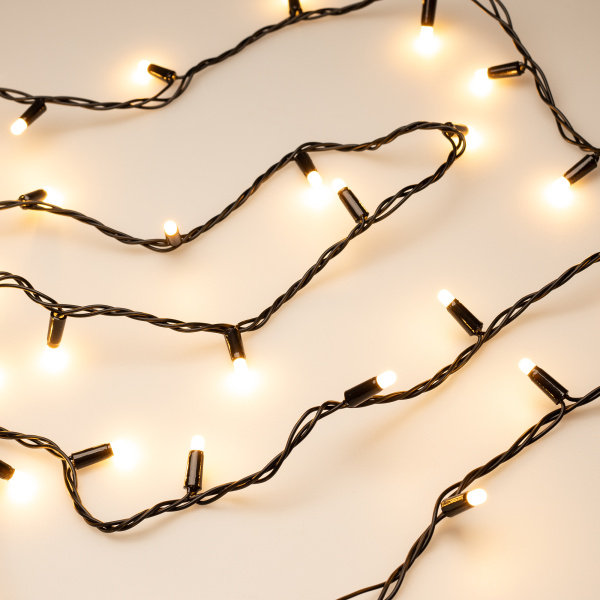 Купить Arlight Светодиодная гирлянда ARD-STRING-CLASSIC-10000-BLACK-100LED-MILK-STD Warm (230V, 7W) (Ardecoled, IP65) 028209