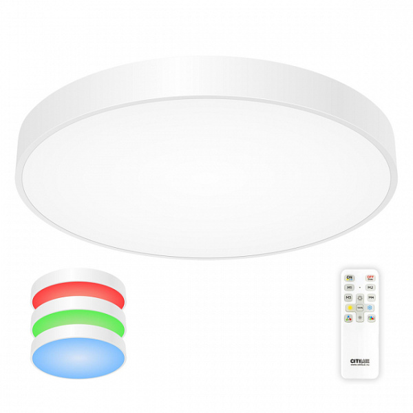 Citilux CL724105G0 Купер Белый Светильник потолочный с RGB