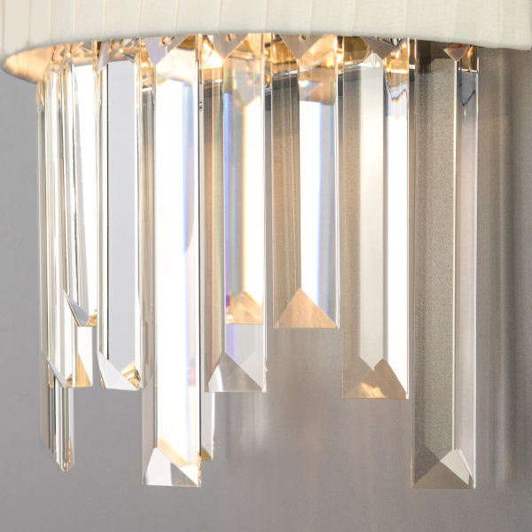 Купить Eurosvet 10122/2 Светильник настенный хром/прозрачный хрусталь Strotskis a055332