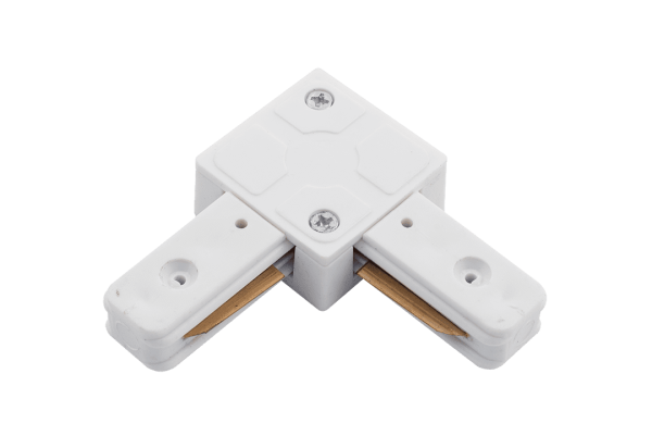 SWG L коннектор для однофазных трековыx систем, Белый KXZ-WH-L