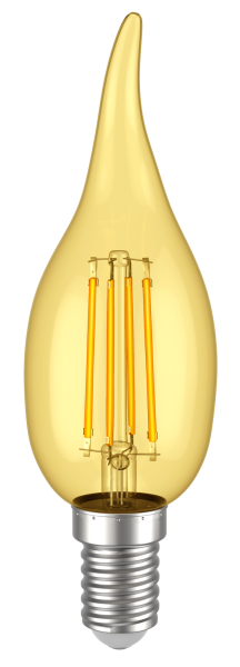 Купить IEK Лампа LED CВ35 свеча на ветру золото 7Вт 230В 2700К E14 серия 360°