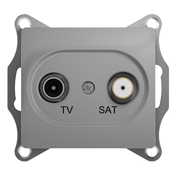 Systeme Electric Glossa Алюминий Розетка TV-SAT одиночная 1DB