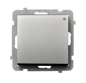 Ospel Sonata Серебро матовое Выключатель перекрестный (сх.7), без рамки ŁP-4R/m/38