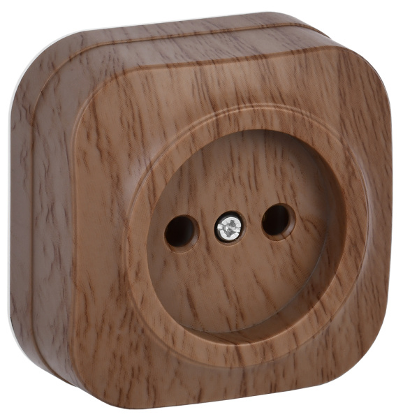 IEK GLORY РС20-2-ХД Розет. 1-ая без з/к о/у 10А GLORY дуб