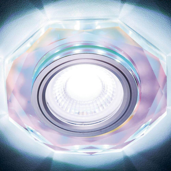 Купить Ambrella Встраиваемый точечный светильник со светодиодной лентой S213 PR хром/перамутровый /MR16+3W(LED COLD)