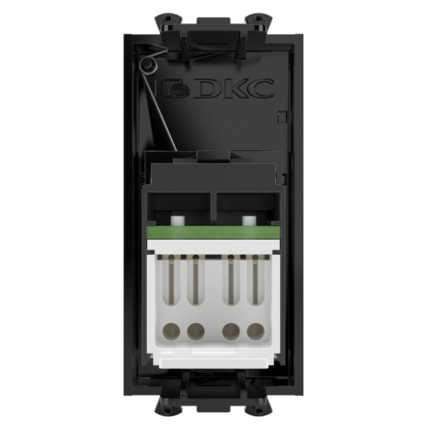 Купить DKC Компьютерная розетка RJ-45 модульная, кат.5е, "Avanti", "Черный квадрат", 1 модуль
