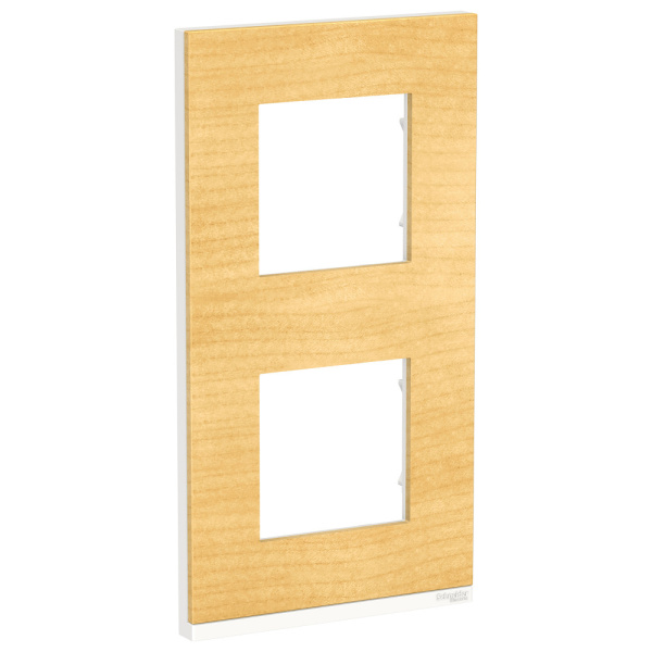 SE Unica Pure Клен/Белая Рамка 2-ная вертикальная NU6004V83