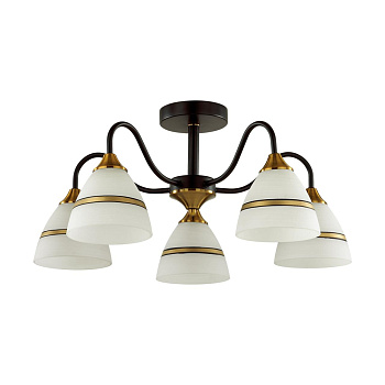 Lumion 5214/5C COMFI черный, бронзовый Люстра потолочная E27 5*60W 220V NETTIE