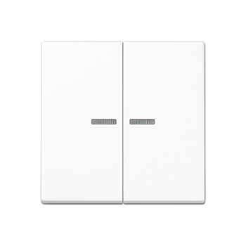 JUNG Клавиша для KNX кнопки, 2 группы, с окошком дюропласт белый A102KO5WW