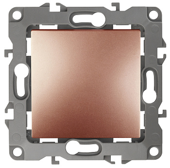 ЭРА 12-1111-14 Медь Кнопка, 10АХ-250В, 12