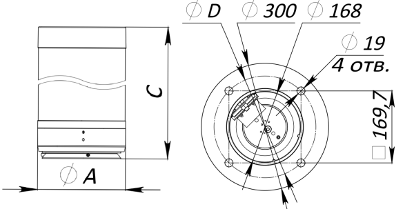 Купить СТ COLOSS LED 30W RS 830 RAL9005 POLE 3M