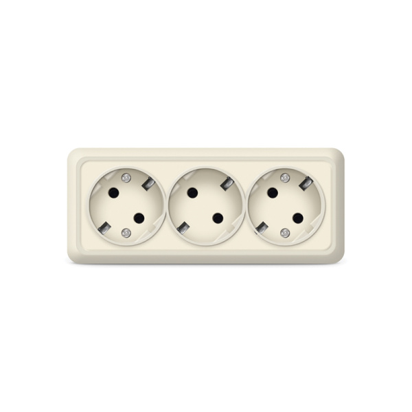 UNIVersal "Олимп" Розетка "Слоновая кость" 3-ая с/з 1167