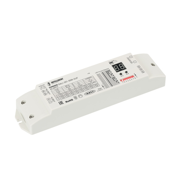 Arlight INTELLIGENT Диммер DALI-201-50W-SUF (230V, 250-1500mА) (INTELLIGENT IP20 Пластик, 3 года) 027114