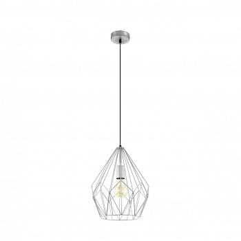 Eglo 49935 Подвес CARLTON 1, 1x60W (E27), 310, H1100, сталь, серебро