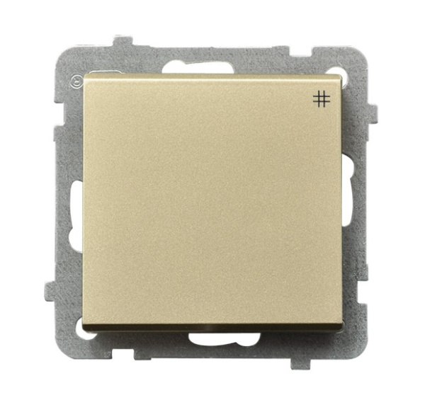 Ospel Sonata Шампанский золотой Выключатель перекрестный (сх.7), без рамки ŁP-4R/m/39