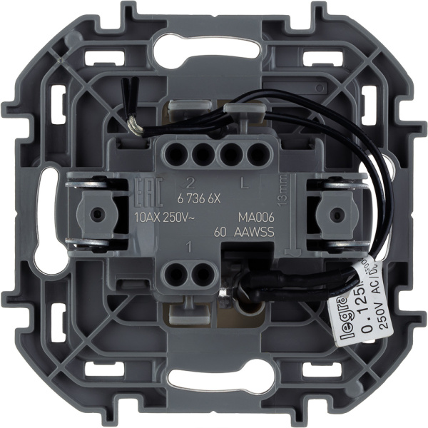 Купить Legrand INSPIRIA Слоновая кость Переключатель одноклавишный с подсветкой/индикацией 10 AX - 250 В 673661