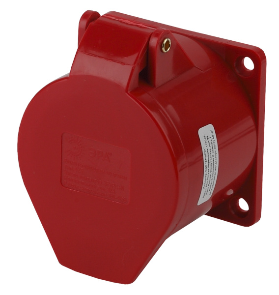 ЭРА R(IN)-32-3P-PE-N-IP44 Розетка стационарная внутренняя 425 3Р+РЕ+N 32А 380В