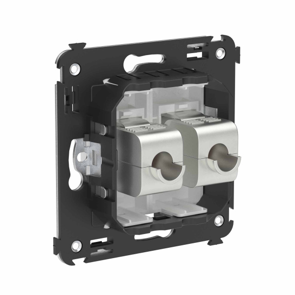 Купить DKC Компьютерная розетка RJ-45 без шторки в стену, кат.6А двойная экранированная, "Avanti", "Белое облако"