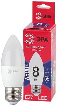 ЭРА LED B35-8W-865-E27 R (диод, свеча, 8Вт, хол, E27)