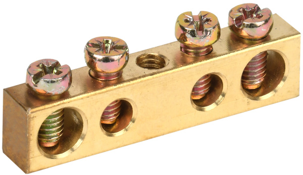 IEK Шина PEN земля-ноль 6х9мм 4/1 (4группы/креп по центр)