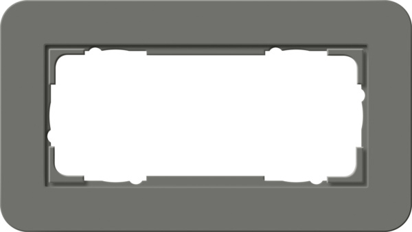 Gira E3 Темно-серый/Белый Рамка 2-ая без перегородки 1002413