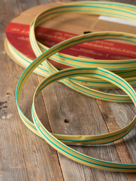 Купить EKF PROxima Термоусаживаемая трубка ТУТ нг 16/8 жел-зел рулон