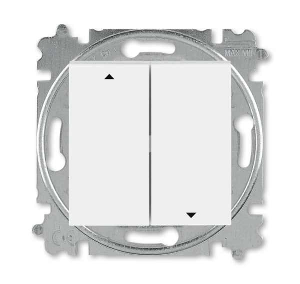 ABB EPJ Levit белый / ледяной Выключатель жалюзи 2-кл, без фиксации 2CHH598845A6001